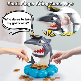  Shark Finger Biting Game Toy,Pop Up Pirate Game Stress Relief Toys,Prank Family Board Games for Kids Ages 4 and Up Birthday for Kids Boy Girl