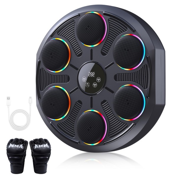 Musical Boxing Machine, Wall Mounted, Bluetooth Boxing Training Punching Equipment