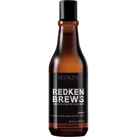 REDKEN Brews, Men's 3-In-1 Shampoo, Cleanse and Soften Your Hair and Skin, 300 ml