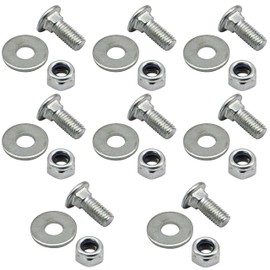 YIAOSUA 8 Pcs 784-5581A Snow Blowers Carriage Bolts Nuts Washers kit fits MTD Shave Plate Scraper Bar 790-00120-0637 784-5581A-0637 712-3010 736-0242 710-0260 (5/16-18) 5/8"