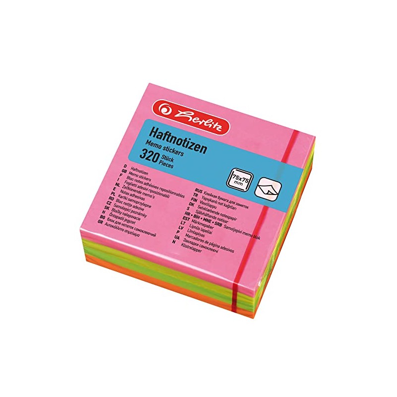 Herlitz 790774 Sticky Notes 75 x 75 mm 320 sheets