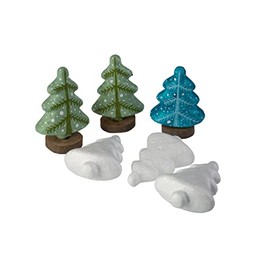 Craftplay Christmas crafts | Polystyrene Christmas tree shapes | 7.5cm high | Pack of 10