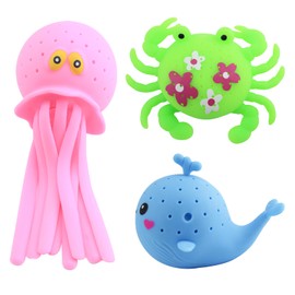 3 pcs Octopus Water Balls,Funny Octopus Floating Pool Toys Balls Baby Bath Toys,Swimming Pool Floating Swim Toys Outdoor Activity & Game