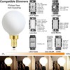 XININSUN Frosted G16.5 globe light bulb,e12 Round Candelabra Bulb 40