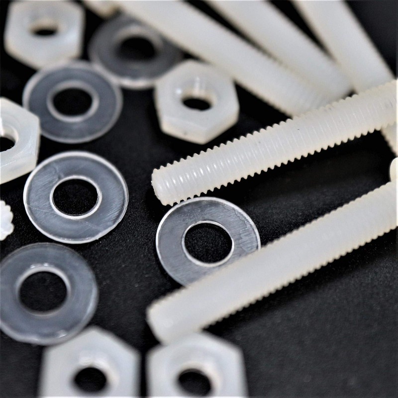50 x Nylon Flat Head Cross Head Plastic Machine Screws