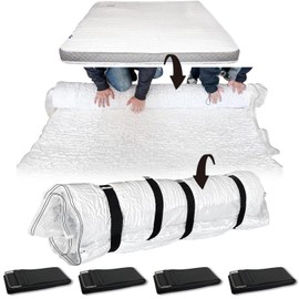 Exquilnova Vacuum Bags for Mattresses with 4 Tie Down Straps, Mattress Bag for Moving Vacuum Bags for Mattresses Storage Bag, Foam Mattress Vacuum Bag for Mattress