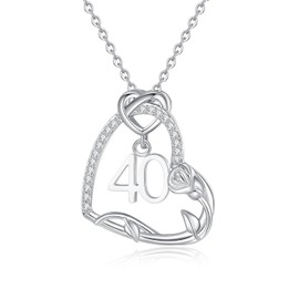 DVAVA mom mama necklace 50 40 60 70 80 90 birthday gift (40th)