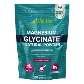 Glicinato De Magnesio Sabor Frambuesa 600 Gr Wellthy                                                                                                  