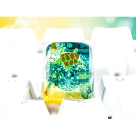 DATKEY Green Turtle Artisan Keycap Turtle Resin Keyboard Keycaps Cute Keycaps Artisan Keycap Aesthetic Keycaps Custom Keycaps Turtle Gifts for Gaming Love Gamer Man On Anniversary