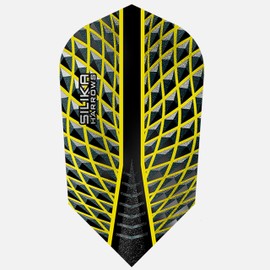 Harrows Silika Slim | Set of 5 Premium Extra Strong Dart Flights (15 Flights) (Yellow)