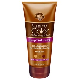 Banana Boat Self-Tanning Lotion, Deep Dark Summer Color for All Skin Tones, 6 Fl Oz