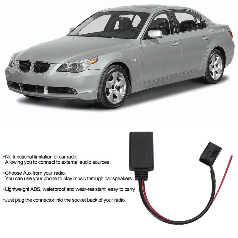 Wireless Bluetooth 5.0 AUX Audio Input Adapter Cable Replacement for