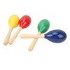 4Pcs Music Maracas Wood Iron Beads Professional Hand Percussion Rattles