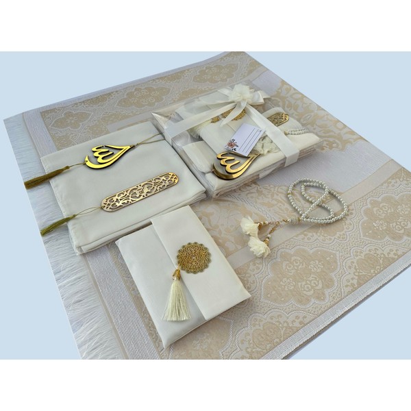  Blue Mosque Stylish.it Cream 5-Piece Prayer Set | 1'6"