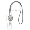 Doitby Rhinestone Bolo Tie for Men, Western Cowboy Necktie Leather