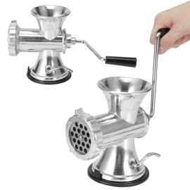Manual Meat Grinder Sausage Stuffer Filler Aluminum Alloy Hand Crank Mincer Meat Processor Grinding Machine Ground Chopper Home Use Kitchen Accessory