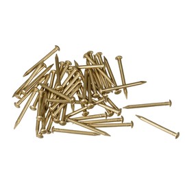 sourcing map Small Tiny Brass Nails 2x25mm for DIY Decorative Pictures Wooden Boxes Household Accessories 50pcs