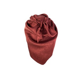 Yellowstone Wild Rag Western Bandana Scarf 100% Silk 35" Jacquard Burgundy Red