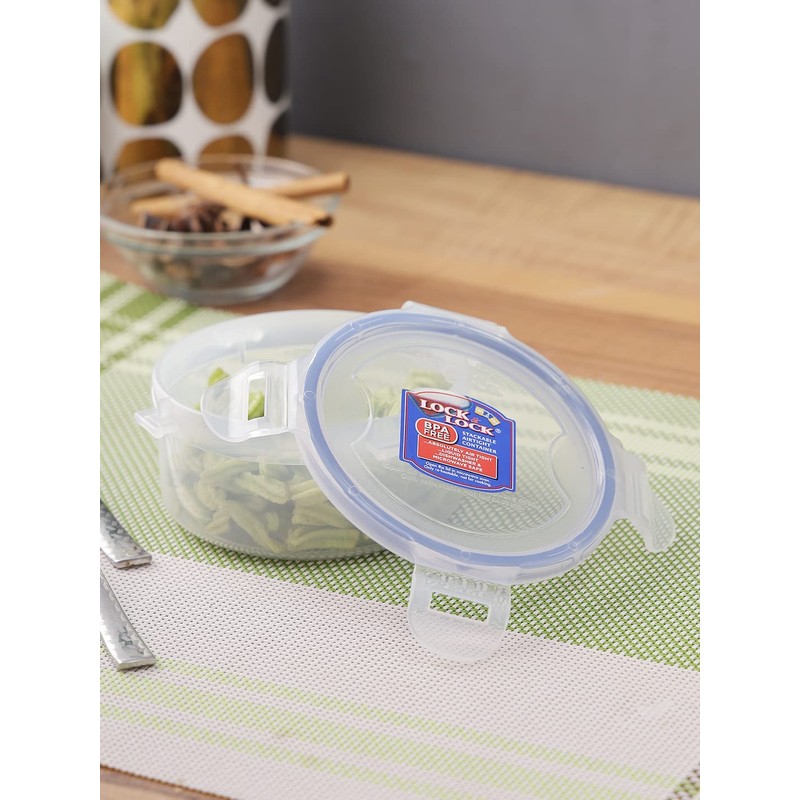 Lock & Lock 70100 L&L Classic Short Round Container, Clear