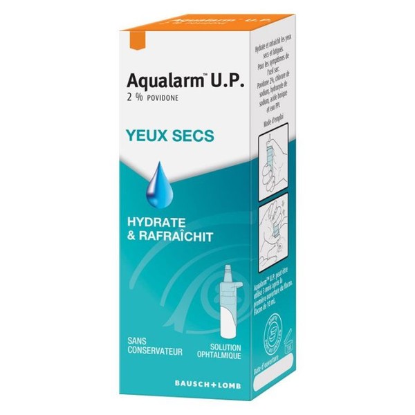 Bausch & Lomb Aqualarm UP 2% Yeux Secs Hydrate et Rafraîchit 10 ml