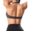 OMKAGI Backless Workout Bras for Women Padded Sports Bras Stretchy
