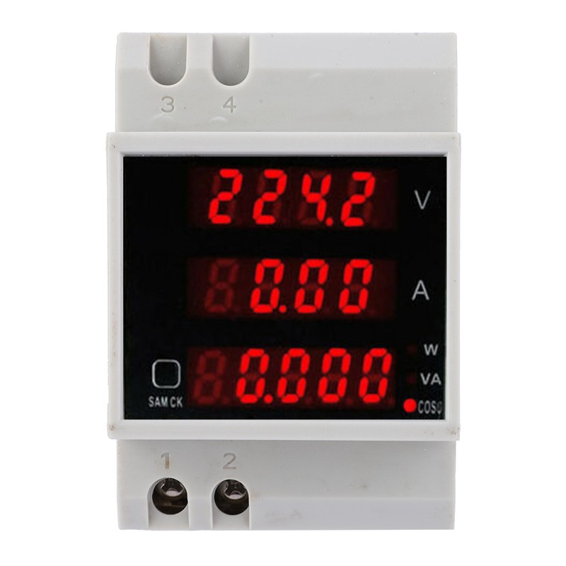 D52-2048 Multi Function Meter Rail Digital Displayed AC Voltage Current