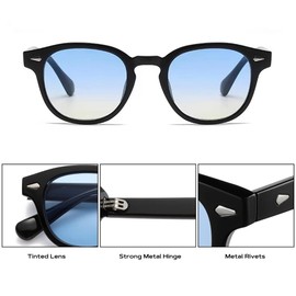 Voarge Unisex Vintage Sunglasses Fashion Driving Sunglasses for Men Women Pirate Style Captain Polarized Lenses, multicoloured