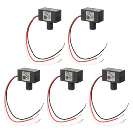 sourcing map 5PCS JL-102A 120-Volt Outdoor Hard-Wired Post Eye Light Control, Thermal Photocontrol for Channel and Porch Lighting Use, Black