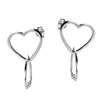 Unique Double Tangle Heart Sterling Silver Earrings