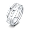 Titanium Men's Wedding Band, Promise Ring for Men Set with