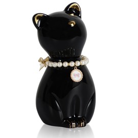 DiDiBirDi Cat Urn for Ashes, Urn Cat, Cat Urns for Ashes, Pet Cremation Black Cat Urns for Ashes, Animal Urns for Cats with Cat Collar (8 kg)