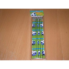 3 PACKS OF 6 Football Soccer Party Bag Pencils with Eraser - Boys Party Bag Fillers Pencils
