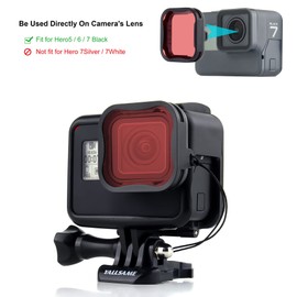 YALLSAME Dive Filter for GoPro Hero 7 6 5 Black in Color Red & Magenta Ideal for Diving Snorkeling Lens Filter Underwater Accessories Set for Go Pro 7 6 5 Black (2 Pack)