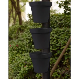 Drain Pipe Flower Pot Holder Sturdy Lightweight Garden Flower Pot, 3 KG Capacity (3 x Pipe Flower Pot)