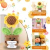 Tmtains Positive Sunflower Crochet Emotional Support Sunflower Mini Cute Handmade
