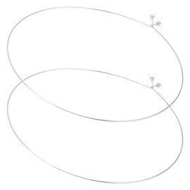 UNICRAFTALE 2Pcs Wire Wrap Collar Necklaces for Women 304 Stainless Steel Choker Necklaces 5.12 inch/13cm Open Choker Necklace Metal Plain Chocker Collar Necklace for DIY Jewelry Making