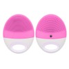Electric Ultrasonic Silicone Cleansing Device Facial Cleaner Beauty Instrument (Pink)