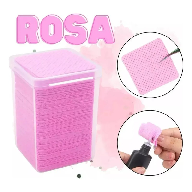 Toallas de limpieza para extensiones de pestañas 400 pzs color