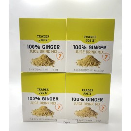 Trader Joe's 4 Pack Trader Joe's 100% Ginger Juice Drink Mix 7 Each Total 28 Packets EXP 2028