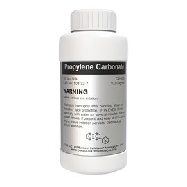 Propylene Carbonate High Purity Solvent - New Tamper-Evident Sealed Bottles (1000mL (32 Fl Oz))