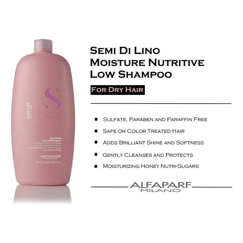 Shampoo Alfaparf Semi Di Lino Moisture para Cabello Seco 1