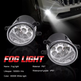 CHUSYYRAY For 2006-2012 Toyota RAV4 pair Bumper Fog Light Driving Lamp w/Bulbs Replacement