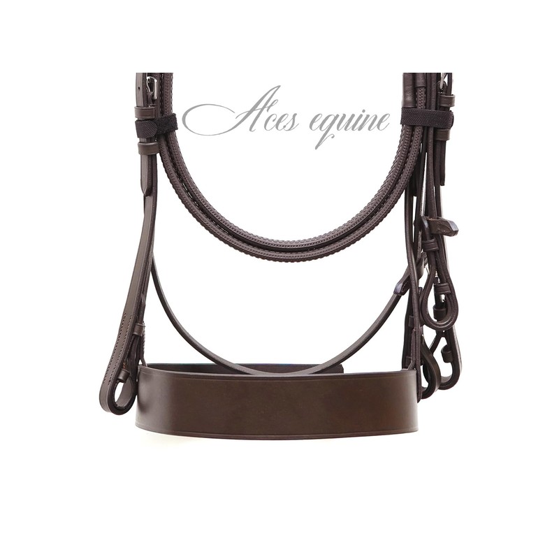 Aces Equine HUNTER BRIDLE BROWN WITH 2" NOSEBAND & 1"
