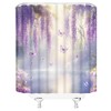 Purple Flower Shower Curtain Lavender Butterfly Weeping Wisteria Blossom Vine