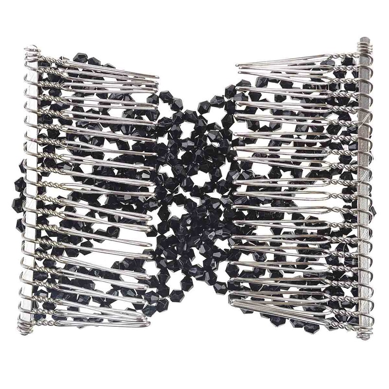 Magic Beads Double Women/Ladies Hair Clip Stretchy Hair Combs Clips
