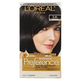 L'Oreal Paris Superior Preference Fade-Defying Color + Shine System 3 Soft Black/Natural