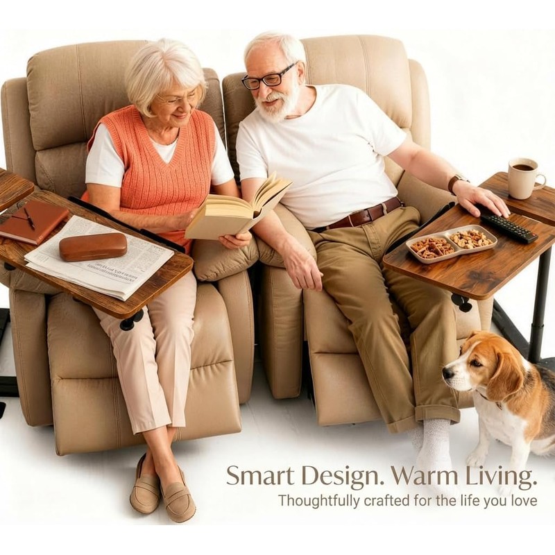 Swivel Table for Recliner Chair with Tilting Top, Adjustable Laptop