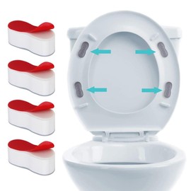 JTKREW Pack of 4 Toilet Seat Buffers, Toilet Seat Buffers, Toilet Seat Support Plugs, Ring Buffer for Home, Office, Hotel