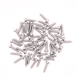 harpfeas Tuning Peg Tuning Key Screws Machine Heads Guitar Tuner Mounting Screws for Electric/Acoustic Guitar Bass 11 x 2 mm (Chrome 50 Pack)