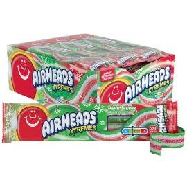 Rainbow Airheads Xtremes Sweetly Sour Candy, 2 oz (Bulk Pack of 18) - Select Flavor., - Merry Berry